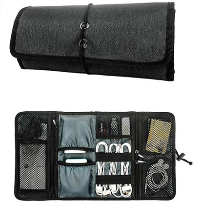 Travel Organizer Electronic Accessory Pack, Tool Carrying Case Storage Bag For Charger Usb Sd Memory Card Flash Hard Drive