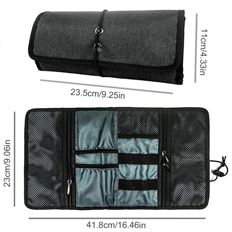Travel Organizer Electronic Accessory Pack, Tool Carrying Case Storage Bag For Charger Usb Sd Memory Card Flash Hard Drive